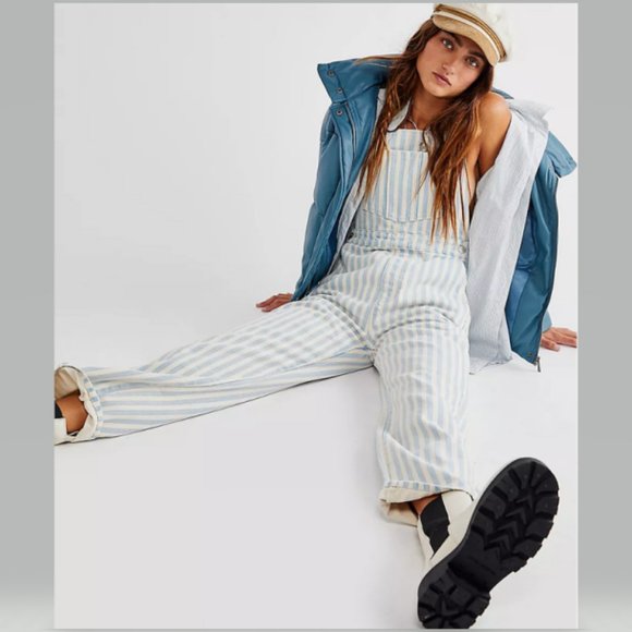 **LAST 1** Rolla's Original Overalls High Rise Straight in Sky Stripe Size 29 - Picture 5 of 12